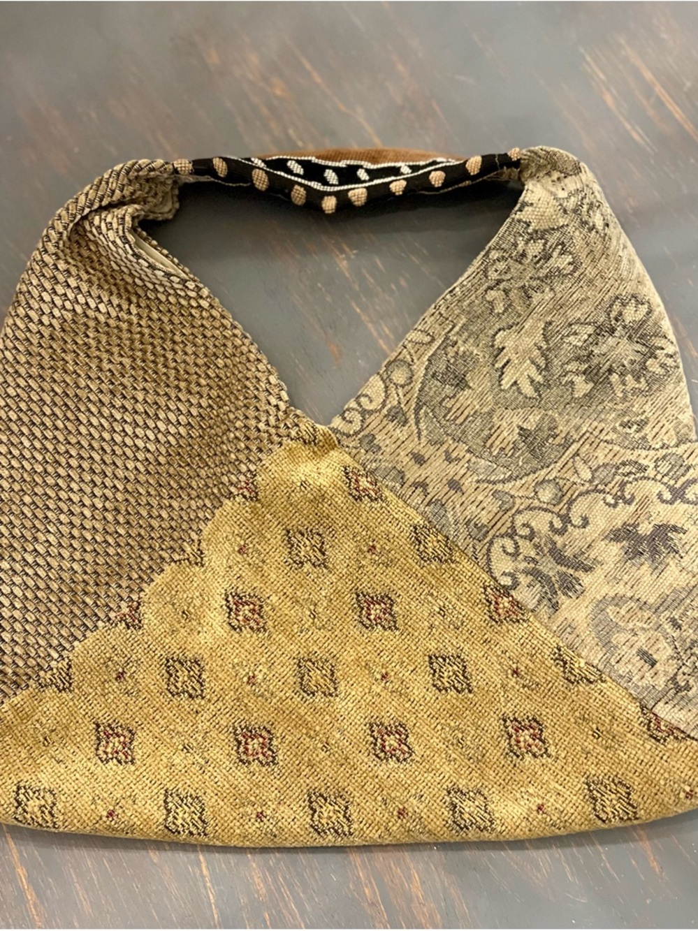 🤎 Handmade Tapestry-Style Slouchy Hobo Bag 🤎 - Picture 6 of 7